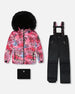 Two-Piece Play Snowsuit With Multicolor Print Jacket And Solid Pant Black - H10PG23_999