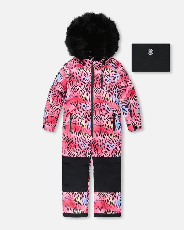 One-Piece Play Snowsuit Multicolor Leopard And Zebra - H10PG30_093