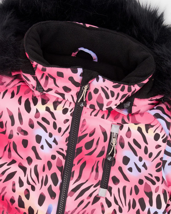 One-Piece Play Snowsuit Multicolor Leopard And Zebra - H10PG30_093