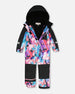 One-Piece Play Snowsuit Black Butterfly Print - H10PG70_010