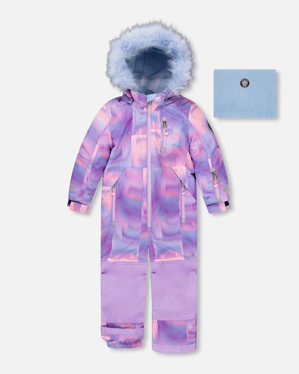 One-Piece Play Snowsuit Purple Geo - H10PG71_011