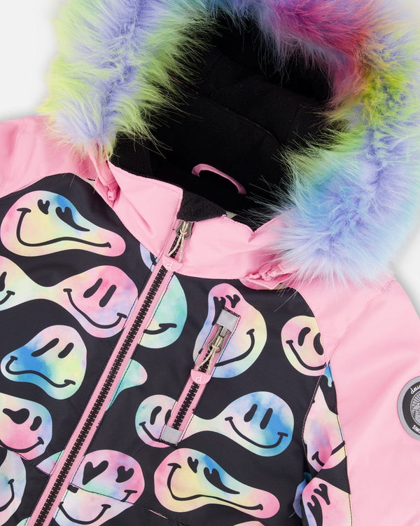 One-Piece Play Snowsuit Smiley Face Girl - H10PG71_018