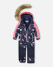 One-Piece Play Snowsuit Navy Unicorn Print - H10PG71_037