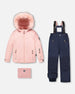 Two-Piece Play Snowsuit Navy Blue And Pink - H10PG83_479