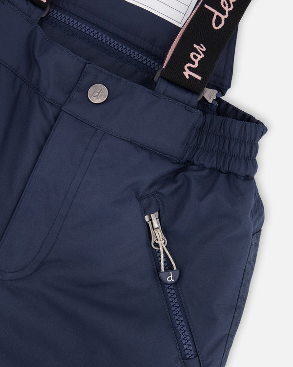 Two-Piece Play Snowsuit Navy Blue And Pink - H10PG83_479