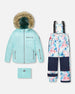 Two-Piece Play Snowsuit Blue Flower Print - H10PG84_020