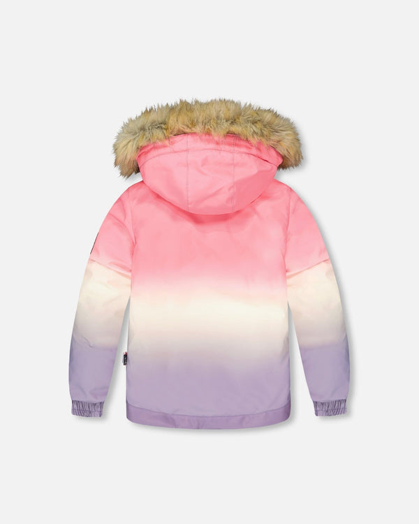 Two-Piece Play Snowsuit Black Retro Flower Print - H10PG86_013