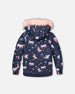 Two-Piece Play Snowsuit Navy Unicorn Print - H10PG95_037