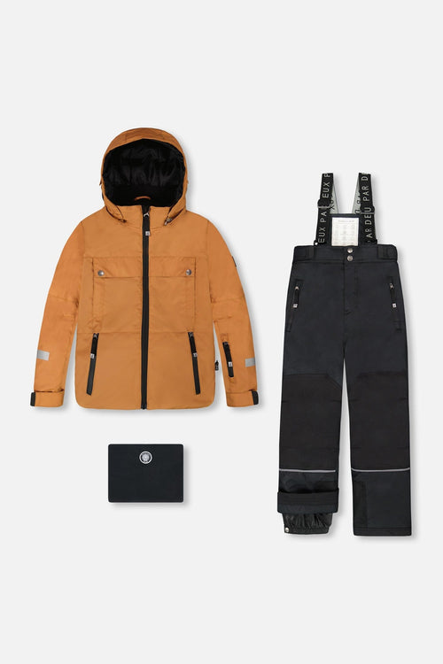 Two-Piece Teknik Snowsuit Brown And Black - H10TB50_999