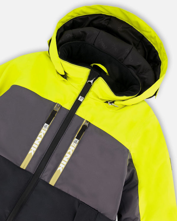 Two-Piece Teknik Snowsuit Colorblocked Light Khaki Green - H10TB51_364