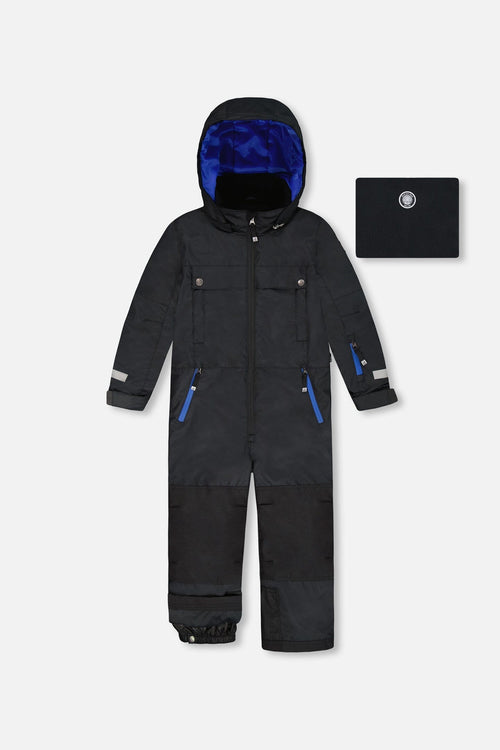 Solid One-Piece Teknik Snowsuit Black - H10TB76_999