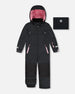 One-Piece Teknik Snowsuit Black With Pink - H10TG73_999