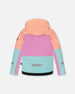 Two-Piece Teknik Snowsuit With Colorblocked Jacket Pink Watercolor Flower Print - H10TG92_012