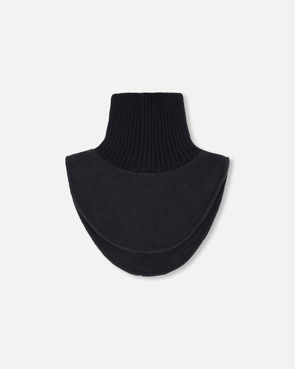 Polar Fleece And Knit Neckwarmer Black - H10XCOL_999