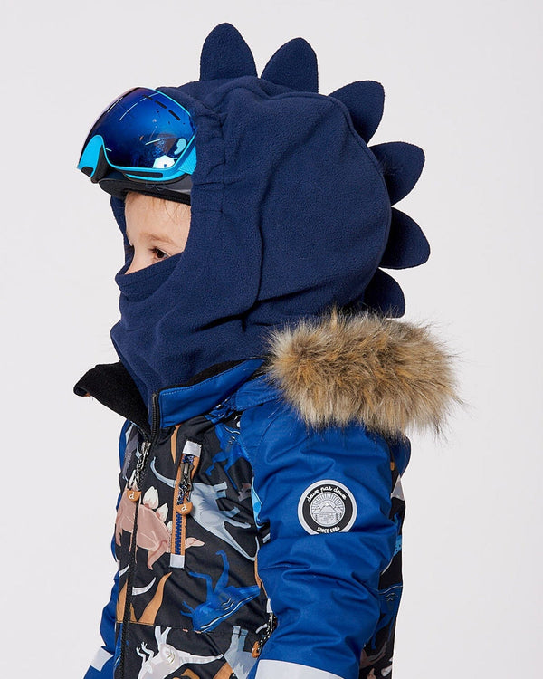 Polar Fleece Balaclava For Ski Helmet Navy Blue - H10XDIN_980