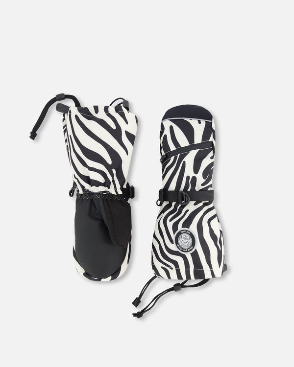 Winter Mittens Teknik Zebra Print Winter Accessories Deux par Deux
