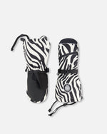 Winter Mittens Teknik Zebra Print Winter Accessories Deux par Deux