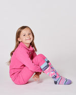 Winter Ski Socks With Merino Wool Pink - H10XS_624