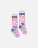 Winter Ski Socks With Merino Wool Pink - H10XS_624