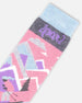 Winter Ski Socks With Merino Wool Pink - H10XS_624