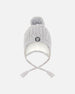 Lined Winter Hat With Pompom Heather Gray - H10XT1_194