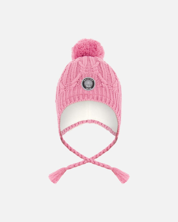 Lined Winter Hat With Pompom Purple - H10XT1_519
