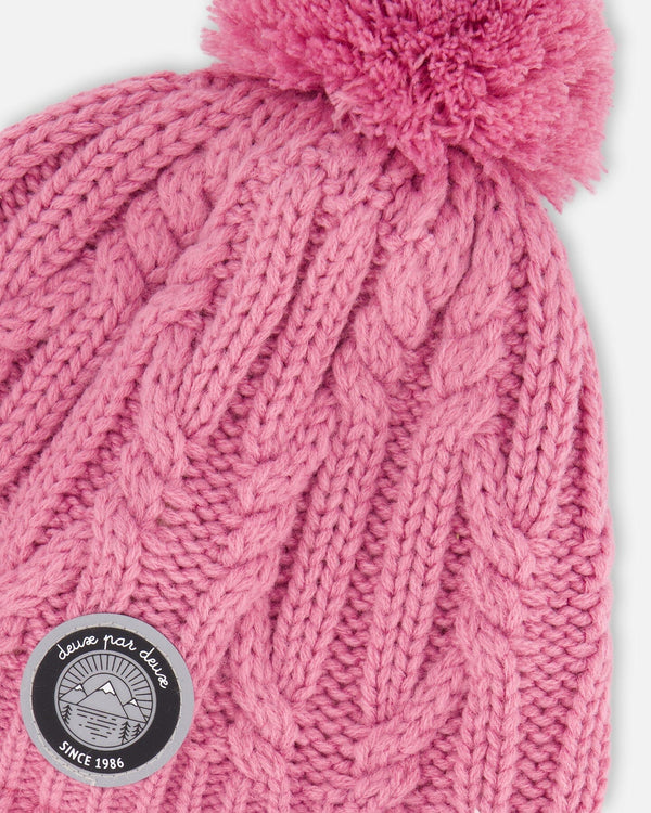 Lined Winter Hat With Pompom Purple - H10XT1_519