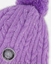 Lined Winter Hat With Pompom Lavender - H10XT1_530