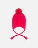 Lined Winter Hat With Pompom Flash Coral - H10XT1_640