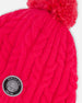 Lined Winter Hat With Pompom Flash Coral - H10XT1_640