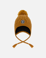 Lined Winter Hat With Pompom Brown Sugar - H10XT1_967