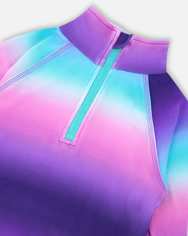 Two-Piece Thermal Underwear Set Purple Gradient - H10Y600_021