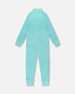 Two-Piece Thermal Underwear Set Turquoise Blue - H10Y600_407
