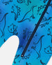 One-Piece Thermal Underwear Blue Gradient Dinosaur Print - H10Y700_027