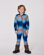 One-Piece Thermal Underwear Blue And Beige Gradient - H10Y700_034