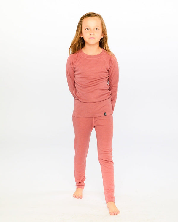 Merino Wool Base Layer Set Dusty Pink Base & Mid-Layers Deux par Deux