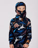 Brushed Jersey Balaclava Black Dinosaur Print - H10YBAL_026