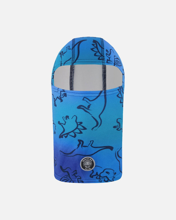 Brushed Jersey Balaclava Blue Gradient Dinosaur Print - H10YBAL_027