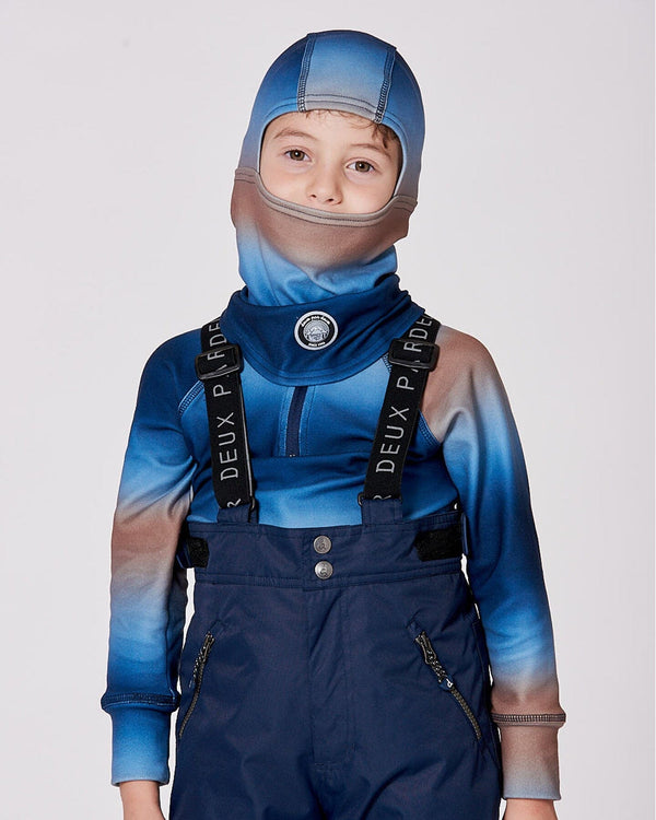 Brushed Jersey Balaclava Blue And Beige Gradient - H10YBAL_034