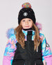 Lined Knit Pompom Hat Black And Multicolor With Little Sequins - H10Z02_000