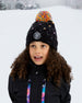 Lined Knit Pompom Hat Black And Multicolor With Little Sequins - H10Z02_000