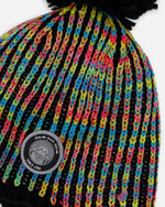 Lined Peruvian Knit Pompom Hat Black And Multicolor - H10Z03_000