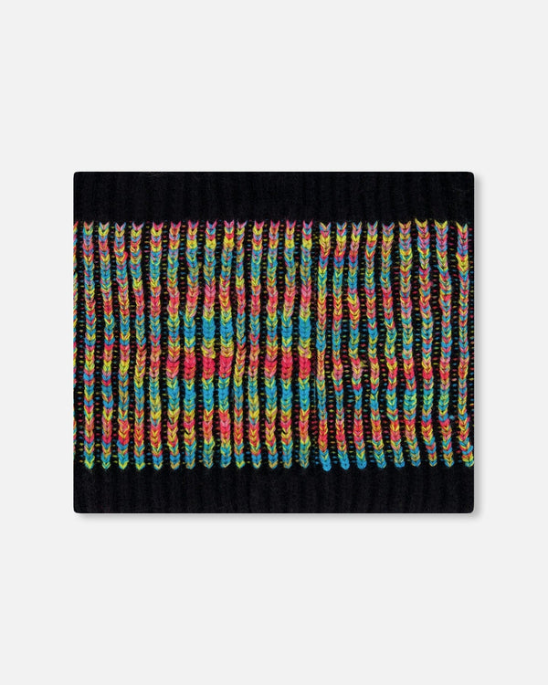 Lined Knit Neckwarmer Black And Multicolor - H10Z04_000