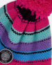 Lined Peruvian Knit Pompom Hat Pink And Multicolor - H10Z07_000