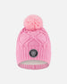 Lined Knit Pompom Hat Pink - H10Z14_624