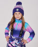 Lined Knit Pompom Hat Purple And Pink - H10Z16_000