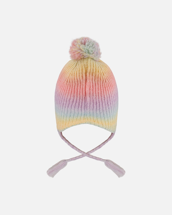 Lined Peruvian Knit Pompom Hat Multicolor - H10Z22_000