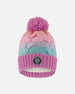 Lined Knit Pompom Hat Pink, Orange And Turquoise - H10Z27_000