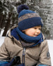 Lined Knit Pompom Hat Taupe And Navy - H10Z41_000