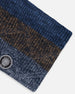Lined Knit Neckwarmer Taupe And Navy - H10Z42_000